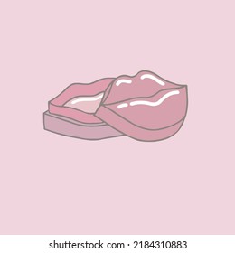 This is a vector illustration of a lip mask for business or educational purposes