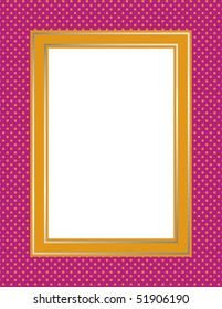 This is a vector illustration of a magenta and orange colored frame. Great boarder design. Great for stationary and scrapbooking.