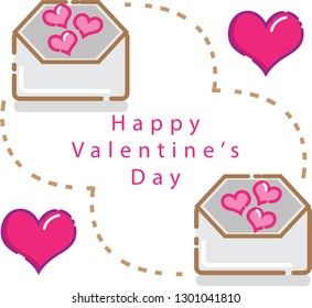 this vector illustration message love for special valentines day