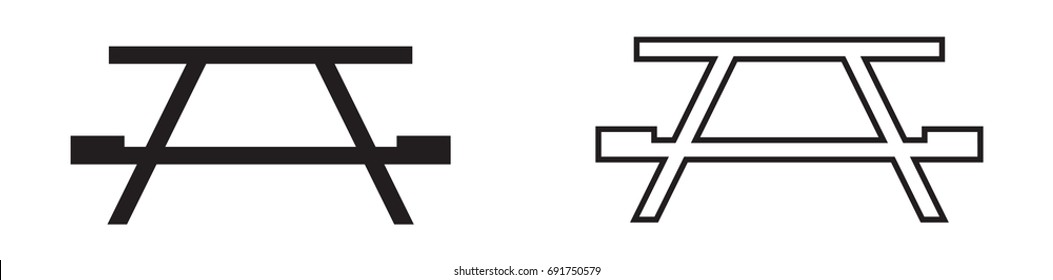 This is a vector illustration of a picnic table.
