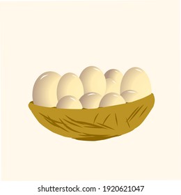 
esta ilustración vectorial es una pila de huevos