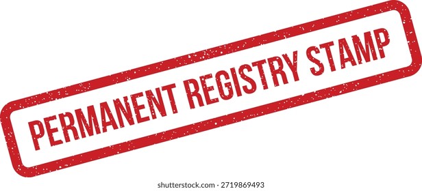 Esta Ilustración vectorial presenta un sello texturizado con el texto "Sello de Registro Permanente", ideal para representar registros oficiales, certificaciones o procesos de Identificación a largo plazo. Significa autenticidad y listado formal.