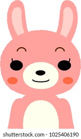 This is a vector illustration of a rabbit. 