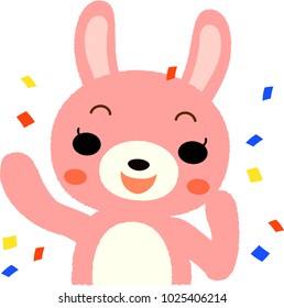 This is a vector illustration of a rabbit.