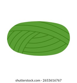 Esta ilustração vetorial mostra uma bola de fios e fios de lã, ideal para costura, tricô e temas de artesanato. 