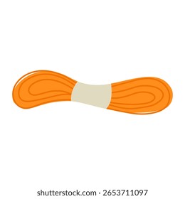 Esta ilustração vetorial mostra uma bola de fios e fios de lã, ideal para costura, tricô e temas de artesanato. 
