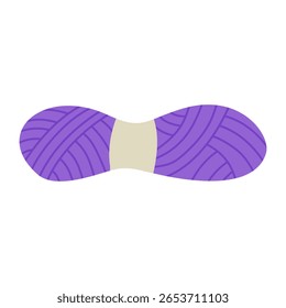 Esta ilustração vetorial mostra uma bola de fios e fios de lã, ideal para costura, tricô e temas de artesanato. 