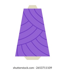 Esta ilustração vetorial mostra uma bola de fios e fios de lã, ideal para costura, tricô e temas de artesanato. 