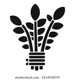 Esta Ilustración vectorial muestra un ramo de hierbas aromáticas que simbolizan la frescura y el sabor