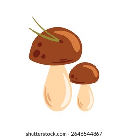 This vector illustration showcases charming art mushrooms, perfect for nature-themed designs and artworks. Their whimsical shapes and vibrant colors add a unique touch to any creative project