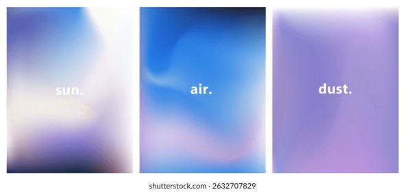 This vector illustration showcases moody, dark blue and violet gradients with soft blur. It uses the popular futuristic blurred gradient style of 2025.