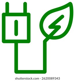 This vector illustration showcases a simple eco-friendly design element suitable for various graphic design projects. Use it for website graphics, print materials, or presentations.