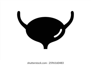 This vector illustration showcases a stylized representation of a human bladder. The design emphasizes clean lines and a minimalistic approach, suitable for medical or educational contexts.