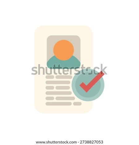 This vector illustration shows a candidate application being accepted