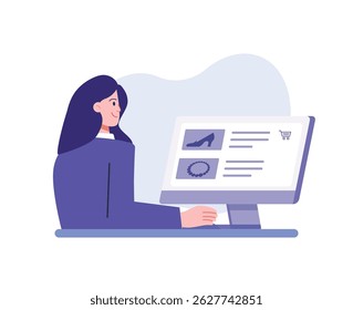 This vector illustration shows a general delivery concept with transportation elements like packages and arrows in a flat style Perfect for illustrating logistics solutions.