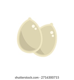 Esta Ilustración vectorial muestra dos cocos enteros uno al lado del otro, perfectos para proyectos relacionados con la comida, los lugares tropicales y más