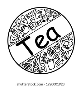 
This vector illustration is a symbol or logo, which is good for use on tea drinks, this logo is suitable for covers on plastic cups