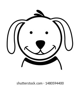 This vector image art of cartoon dog. funny cartoon art
