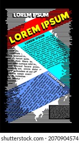 This vector image contains the words "LOREM IPSUM". This image can be used for t-shirts or other graphic purposes.