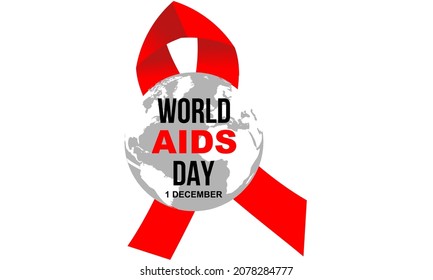 This vector image contains the words "WORLD AIDS DAY" .  This image can be used for t-shirts or other graphic purposes. 100% editable.
