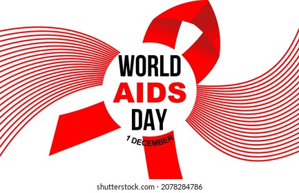 This vector image contains the words "WORLD AIDS DAY" .  This image can be used for t-shirts or other graphic purposes. 100% editable.
