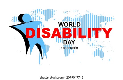 This vector image contains the words "WORL DISABILITY DAY" and several supporting syllables.  This image can be used for t-shirts or other graphic purposes. 100% editable.