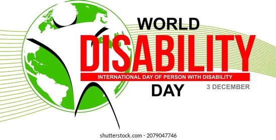 This vector image contains the words "WORL DISABILITY DAY" and several supporting syllables.  This image can be used for t-shirts or other graphic purposes. 100% editable.