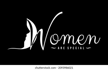 This vector image contains the words "WOMEN ARE SPECIAL" .  This image can be used for t-shirts or other graphic purposes. 