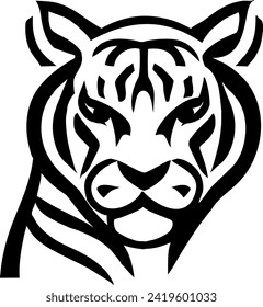 This is a vector image of a graffiti pattern featuring a black tiger graphic design.