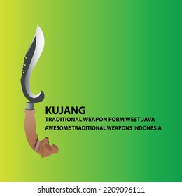 Dieses Vektorbild ist eine Illustration einer der traditionellen Waffen in Indonesien. Die Waffe ist einzigartig in ihrer Form. Das Bild der Waffe ist mit einem einfachen Design gemacht.