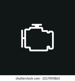 This is a vector image of an indicator symbol on a car dashboard. These images can be used as icons, clips, symbols, logos and so on. This symbol is made in white on a black background