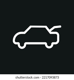This is a vector image of an indicator symbol on a car dashboard. These images can be used as icons, clips, symbols, logos and so on. This symbol is made in white on a black background