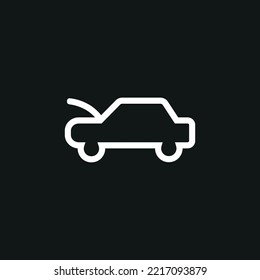 This is a vector image of an indicator symbol on a car dashboard. These images can be used as icons, clips, symbols, logos and so on. This symbol is made in white on a black background