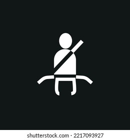 This is a vector image of an indicator symbol on a car dashboard. These images can be used as icons, clips, symbols, logos and so on. This symbol is made in white on a black background