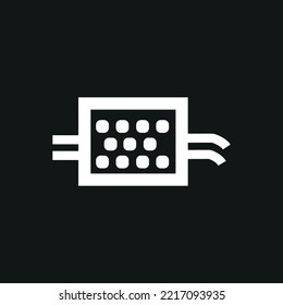This is a vector image of an indicator symbol on a car dashboard. These images can be used as icons, clips, symbols, logos and so on. This symbol is made in white on a black background
