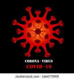 This is a vector image of the most dangerous CORONA virus. Beginning in China It can be infected by air entering the respiratory system. We now call this virus COVID-19.
