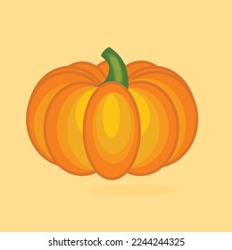 This is a vector image of a pumpkin