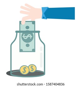 
This vector image is an image relating to everything about saving money