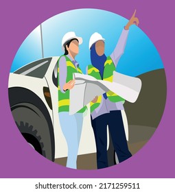 This vector image tells about a woman with a job. This vector image can be used as an inspirational image.
