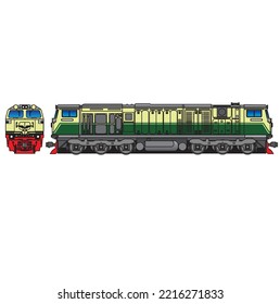 esta es una imagen vectorial para una locomotora de tren