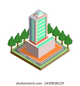 This vector is isometric building vector for decorate presentation to be interesting