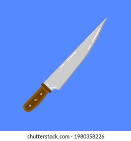 Este es un vector de cuchillo con un asa de madera.