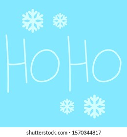 This is vector letting and snowflakes for winter holidays on blue background.