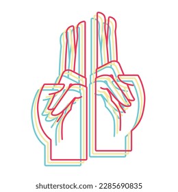 this vector llustration design,finger peace sign.symbol of peace for the world with attractive color.