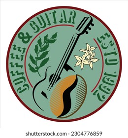 This vector logo design, coffee and guitar.Nice design for your cafe business, with music adding a relaxed impression to your cafe. Make your customers more comfortable and will come back again. 