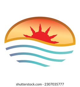 This vector logo design, coffee sunrise.Coffee is very obligatory in the morning so that our activities become more enthusiastic, like the morning sun which is always present in our lives.  