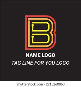 This is a vector logo design image characterized by letters and colored stripes on a black background. This image can be used as company logo, brand logo, etc.