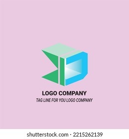 This is a vector logo design with a three-dimensional theme with colors. This design can be used as a company logo, brand, event and others