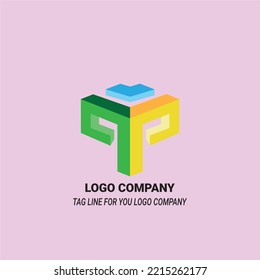 This is a vector logo design with a three-dimensional theme with colors. This design can be used as a company logo, brand, event and others