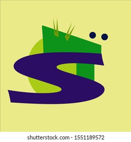 This vector logo is made like a shape from a snail that is running, many meanings in this logo one of them is the letter f which is like a road